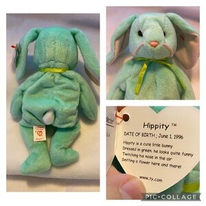 Set of 5 Beanie Babies from 1996 and 1997 with original hang tags